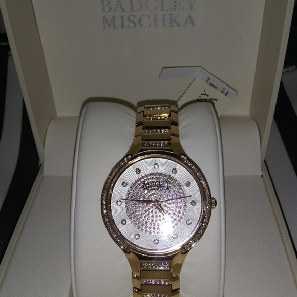 Badgley Mischka Gold Tone Women\'s Watch‎ Swarovski Crystal Bezel BA1208 Badgley Mischka BA/1208MPRG Rose Gold-Tone Swarovski  main image 3